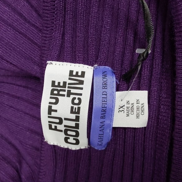 Twisted Back Long Sleeve Crewneck Pullover Sweater | Future Collective | 3x - Picture 7 of 10